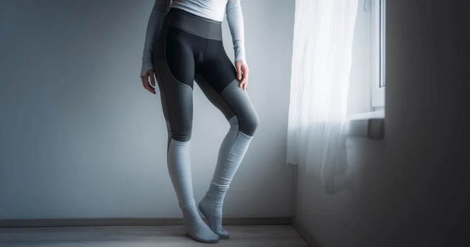 a young lady in baselayer