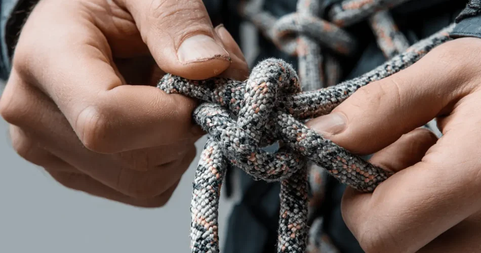 tying a rock climbing knot